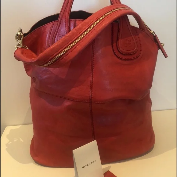 🎉HPx2🎉 Red Givenchy Nightingale Pandora XL Tote Satchel - Picture 2 of 12